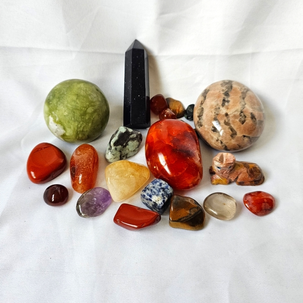 Lot of Tumbled and Polished Crystals